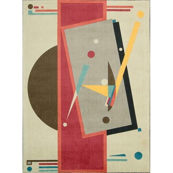 Nourison Modern Art Area Rug Collection Sandstone 4 Ft X 6 Ft Rectangle 99446115386